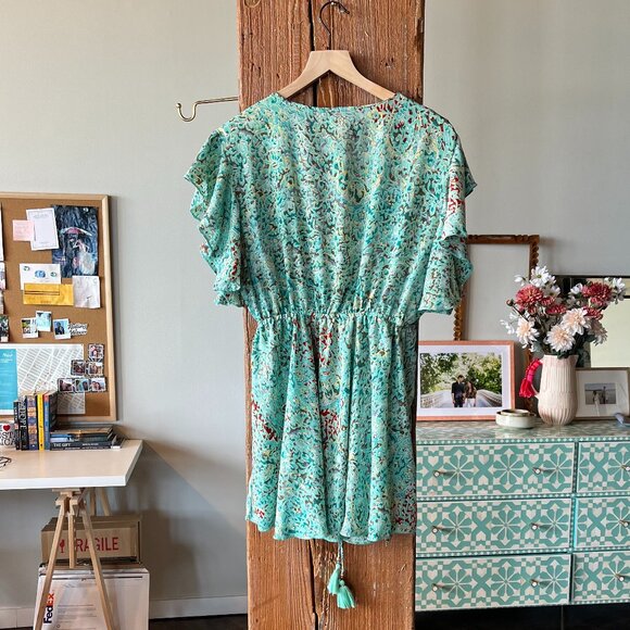 Beautiful boho style patterned, silk dress - Picture 2 of 4